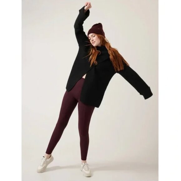 Large - ATHLETA Cashmere Wool Azalea Sweater Oversized Black NEW no tag $249 - Picture 4 of 8